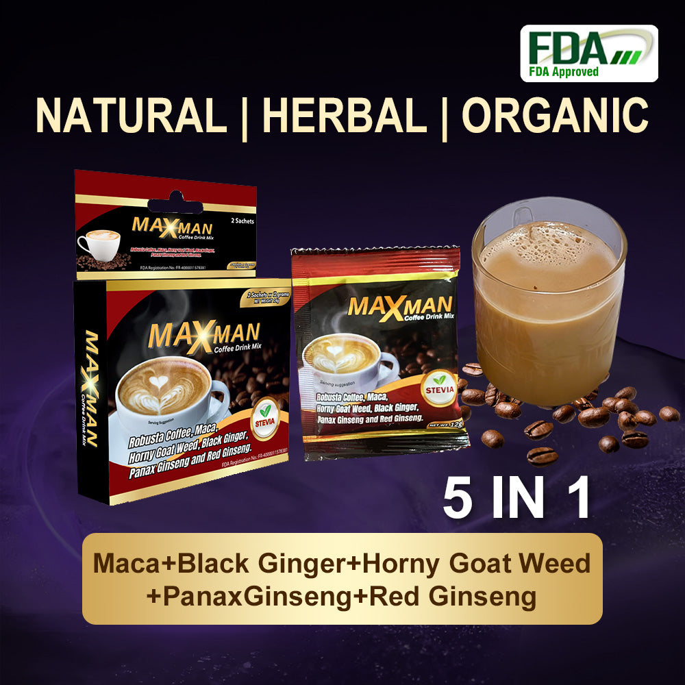 MAXMAN CoffeeMix Energy Drink Improve Hardness & Durability FDA Approved