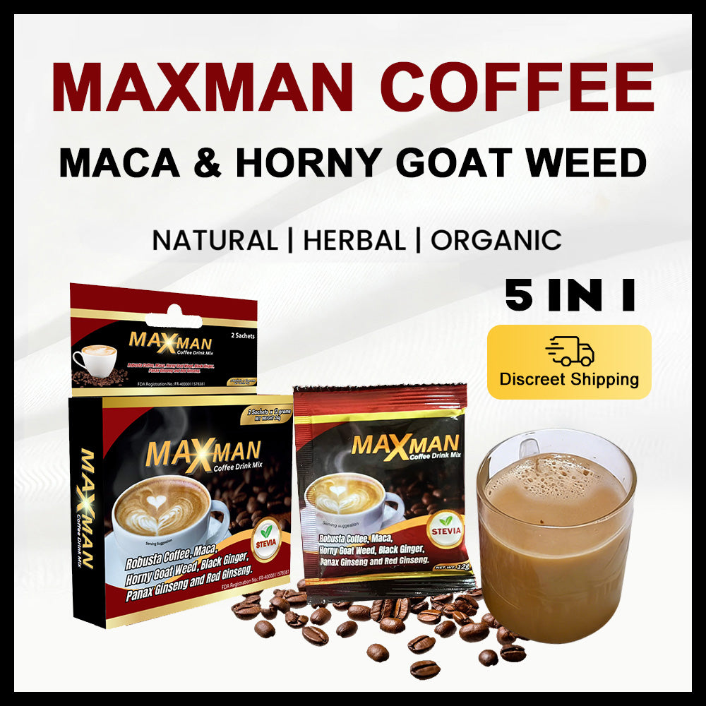 MAXMAN Coffee for Men FDA Approved Energy Drink Best Gift for Couple