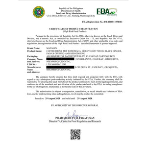 MAXMAN CoffeeMix Herbal Energy Drink FDA Approved